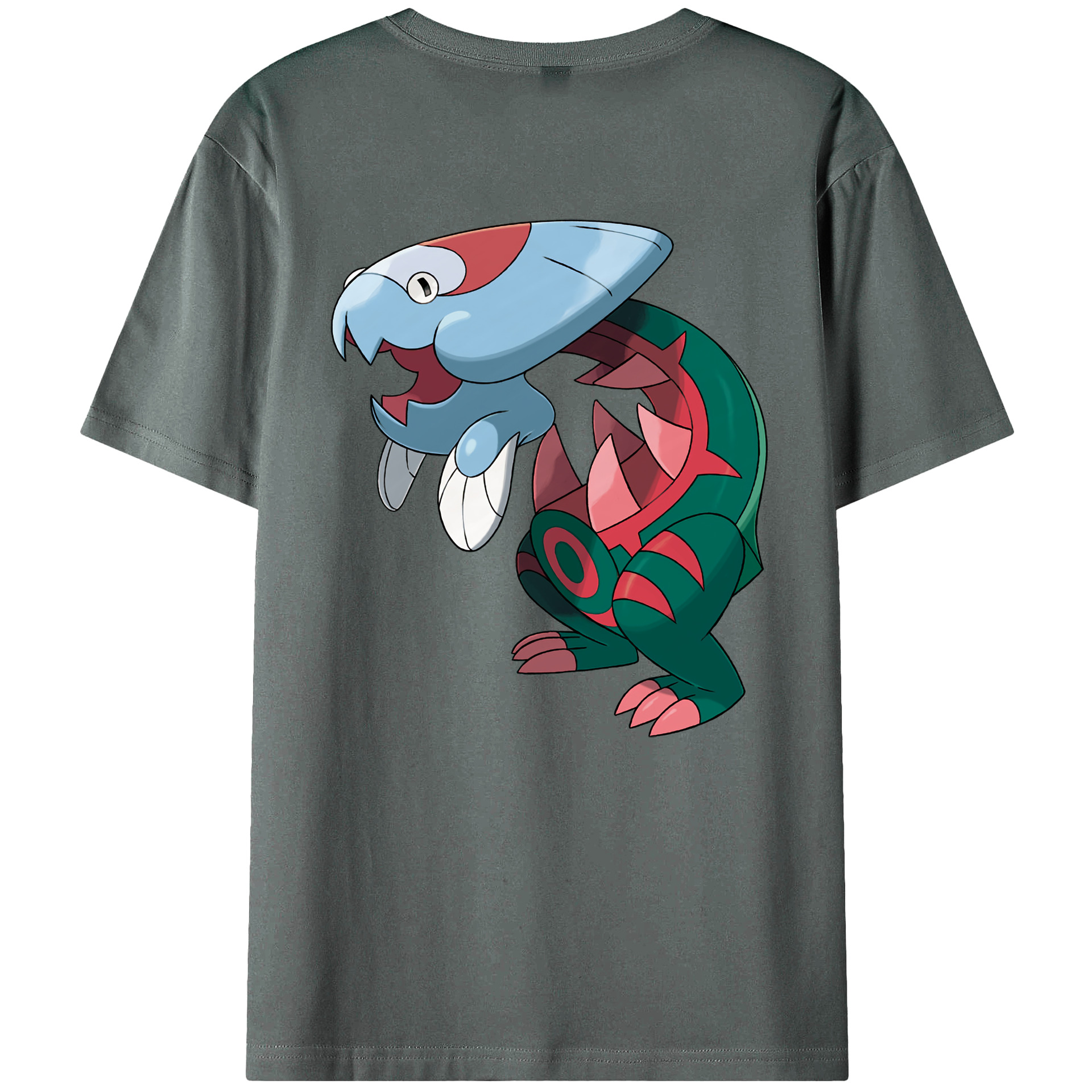 （画像用） ポケットモンスター Pokémon 綿100％ メンズ半袖Tシャツ（バックプリント） 通気性